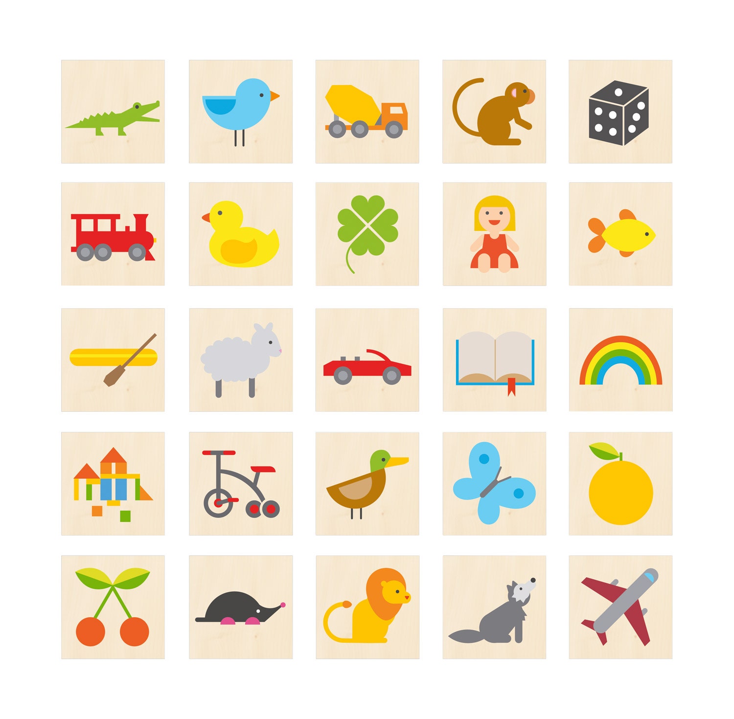 Woordenschatplaatjes serie D | Hout | 25-delig