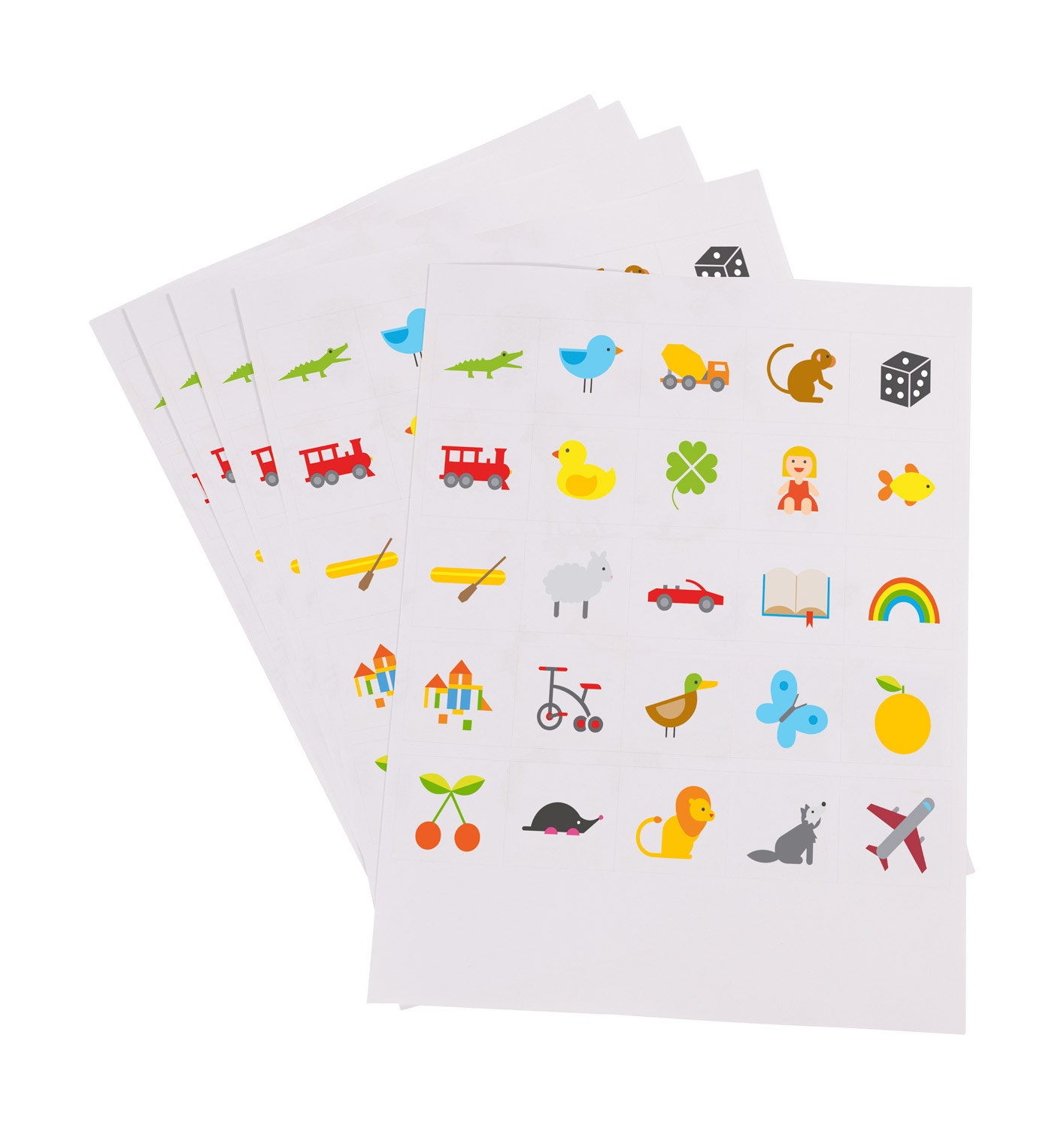 Woordenschatplaatjes serie D | Stickers | 5 x 25 motieven