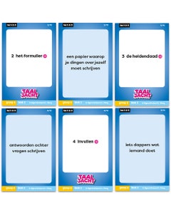 Taaljacht - Groep 6 - Taal - Set Woordkaarten - Blok 1-8