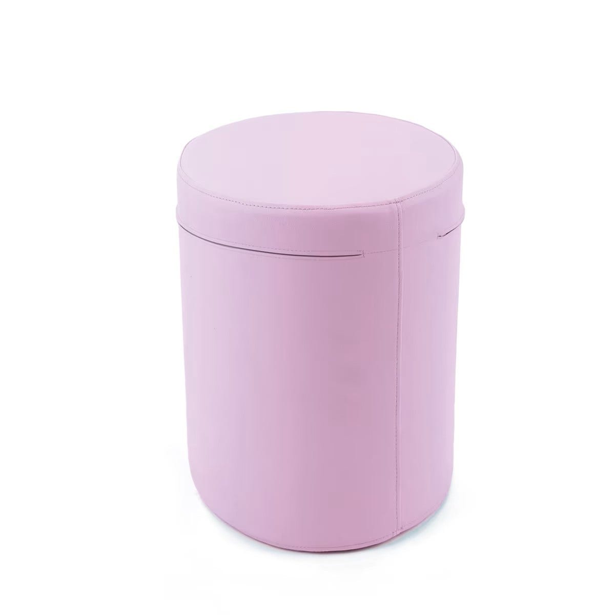 Zachte hocker met kunstleer | Paars | Hoogte 40 cm