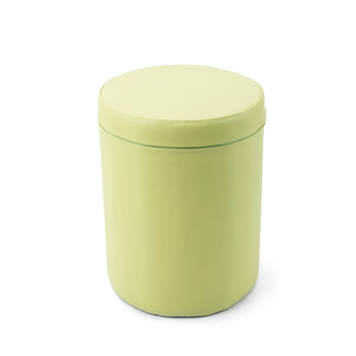 Zachte hocker met kunstleer | Pastel Groen | Hoogte 40 cm