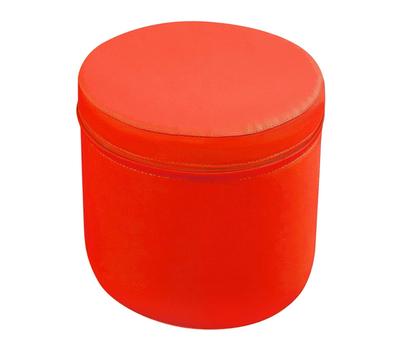 Zachte hocker met kunstleer | Rood | Hoogte 24 cm