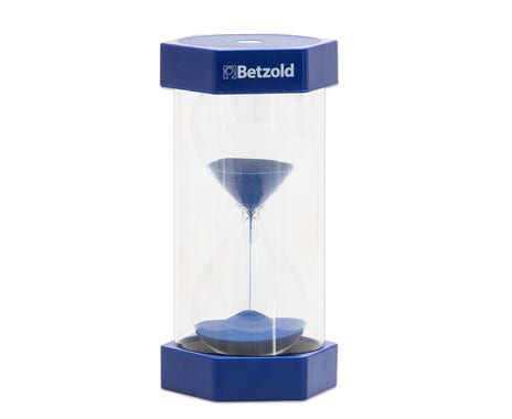 Zandloper - 5 minuten blauw - groot