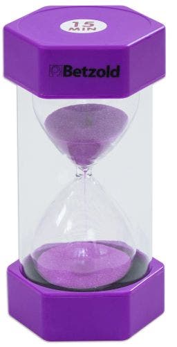 Zandloper 15 minuten paars - Klein