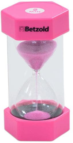 Zandloper 2 minuten roze - klein