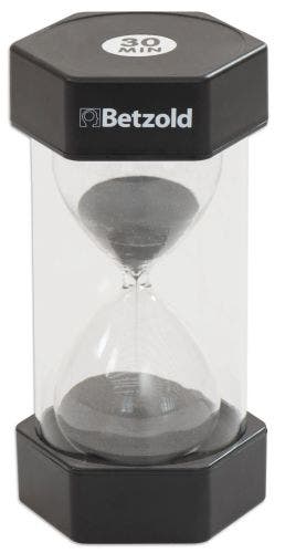 Zandloper 30 minuten zwart - klein