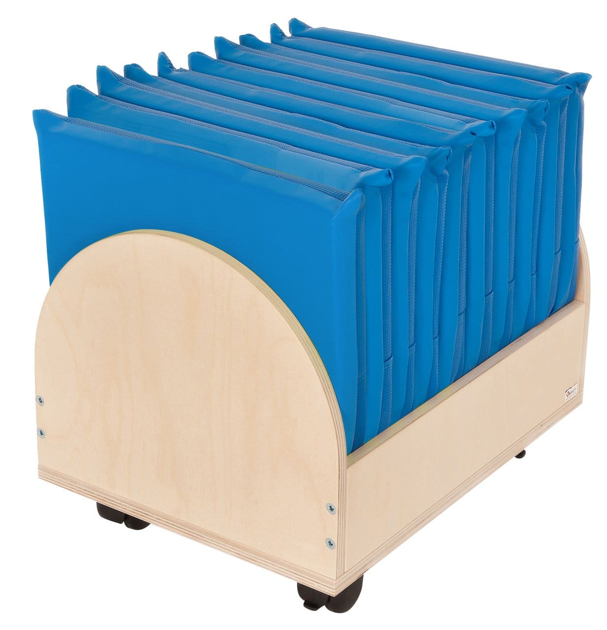10 zitkussens blauw | 30 x 30 cm | Met opbergtrolley